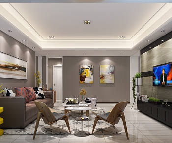 Modern A Living Room-ID:771579785