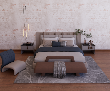 Modern Double Bed-ID:201407915