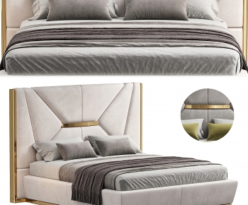 Modern Double Bed-ID:853040278