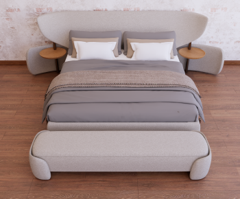 Modern Double Bed-ID:770909077