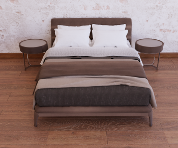 Modern Double Bed-ID:827419045