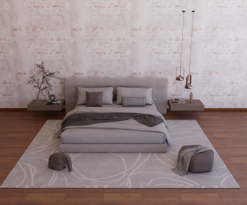 Modern Double Bed-ID:433136943