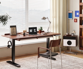 Modern Computer Desk And Chair-ID:415720946