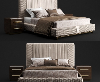 Modern Double Bed-ID:776489976