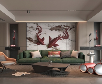 Modern A Living Room-ID:688045984