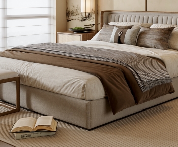 New Chinese Style Double Bed-ID:657634022