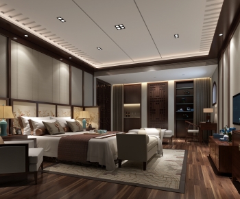 New Chinese Style Bedroom-ID:739914894