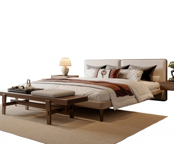 New Chinese Style Double Bed-ID:868922951