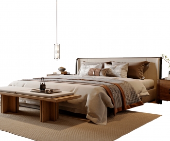 New Chinese Style Double Bed-ID:125204094