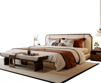 New Chinese Style Double Bed-ID:643971071