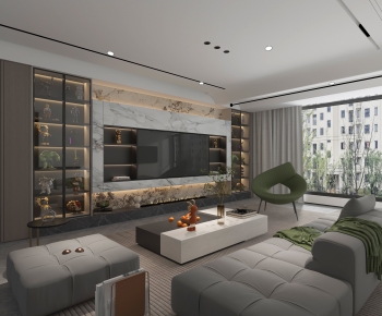 Modern A Living Room-ID:921091082