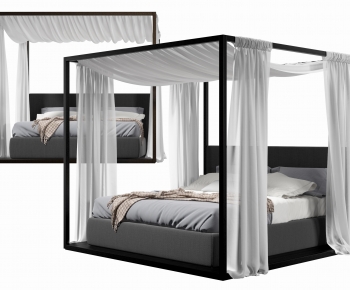 Modern Double Bed-ID:876744995