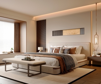 New Chinese Style Bedroom-ID:821640011