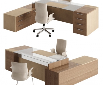 Modern Office Desk And Chair-ID:402172095