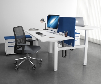 Modern Office Desk And Chair-ID:684484962