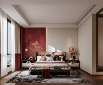 New Chinese Style Bedroom-ID:137779952