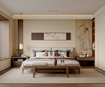 New Chinese Style Bedroom-ID:432082895