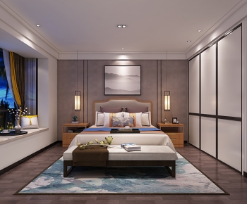 New Chinese Style Bedroom-ID:112249943