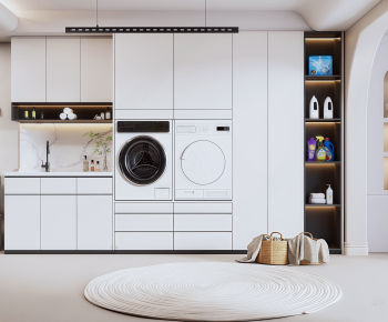 Modern Laundry Cabinet-ID:829377894