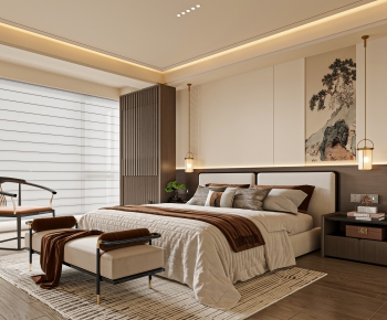 New Chinese Style Bedroom-ID:940530359