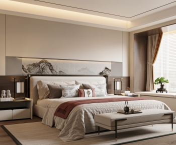 New Chinese Style Bedroom-ID:757134911