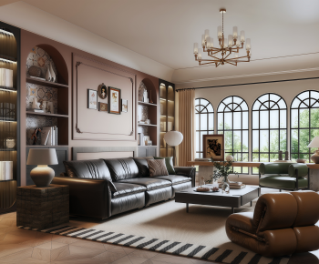 French Style A Living Room-ID:510497093