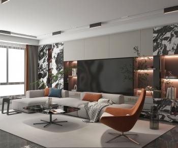 Modern A Living Room-ID:498229031