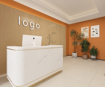 Modern Office Reception Desk-ID:124174127