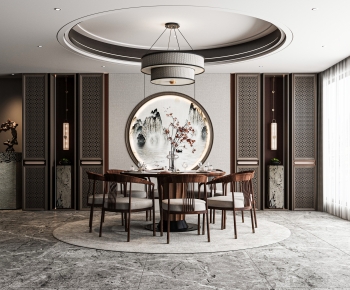 New Chinese Style Dining Room-ID:429873949