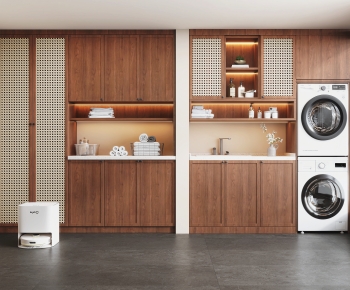 Modern Balcony Laundry Room-ID:809930096