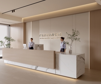 Modern Office Reception Desk-ID:380894907