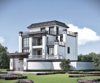 Simple European Style Detached Villa-ID:498456002