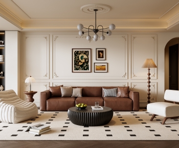 French Style A Living Room-ID:990557915