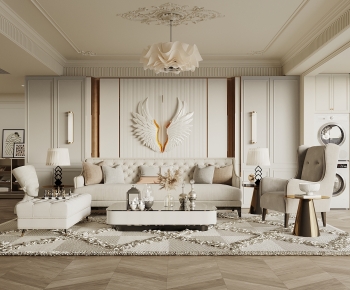 French Style A Living Room-ID:412463907