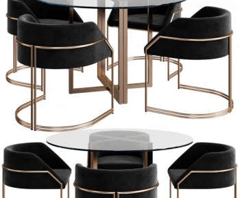 Modern Dining Table And Chairs-ID:977204086