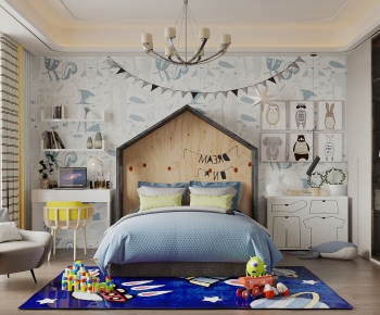 Modern Boy's Room And Son's Room-ID:913675073