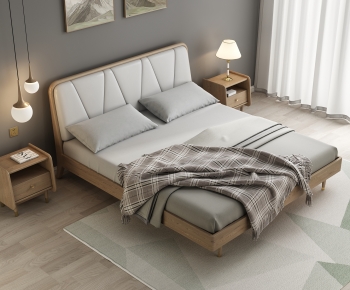 Modern Double Bed-ID:375648985