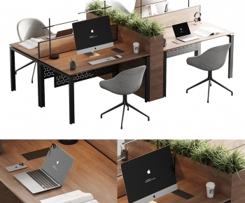 Modern Office Desk And Chair-ID:811289074