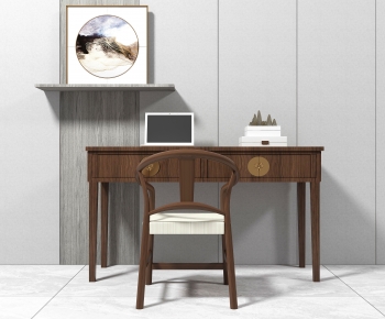 New Chinese Style Computer Desk And Chair-ID:567945965