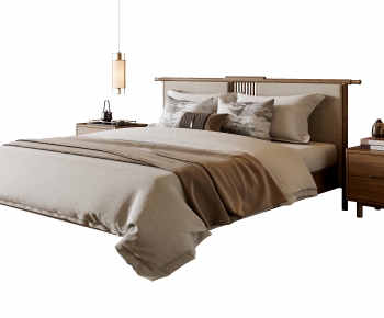 New Chinese Style Double Bed-ID:132100111