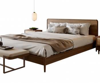 New Chinese Style Double Bed-ID:554270722