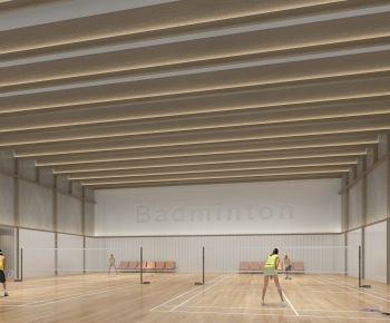 Modern Indoor Badminton Court-ID:120449174