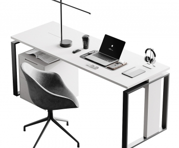 Modern Office Desk And Chair-ID:121042019