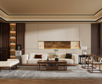 New Chinese Style A Living Room-ID:764055011