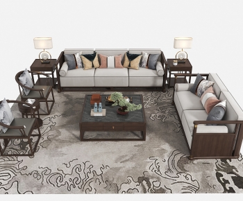 New Chinese Style Sofa Combination-ID:753879071