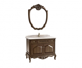 European Style Bathroom Cabinet-ID:355578909