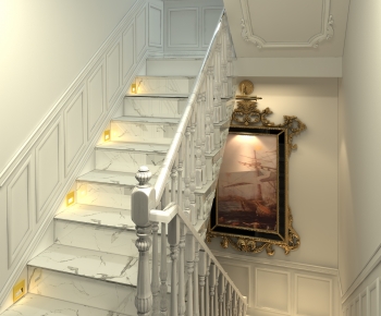 Simple European Style Stairwell-ID:388392931