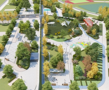 Modern Park Landscape-ID:444236996