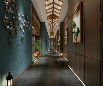 New Chinese Style Corridor-ID:667296899