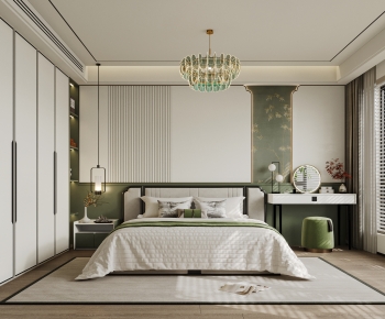 New Chinese Style Bedroom-ID:793791064